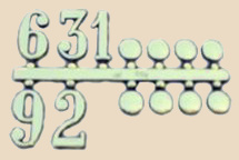 Arabic numbers with dots at Tom's